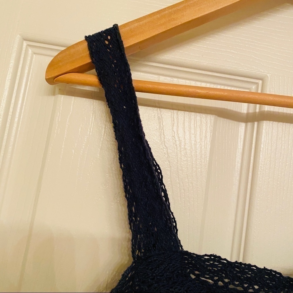 WILFRED Navy Blue Lace Trim Dress - Picture 4 of 7